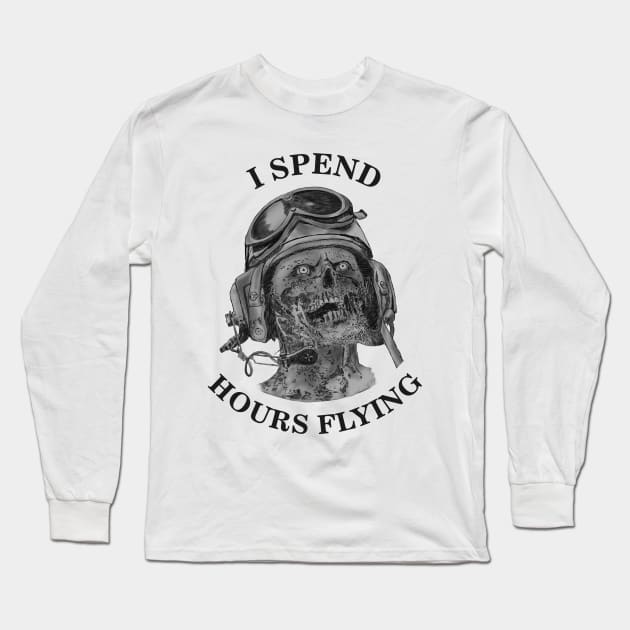 i spend hours flyng Long Sleeve T-Shirt by anghewolf